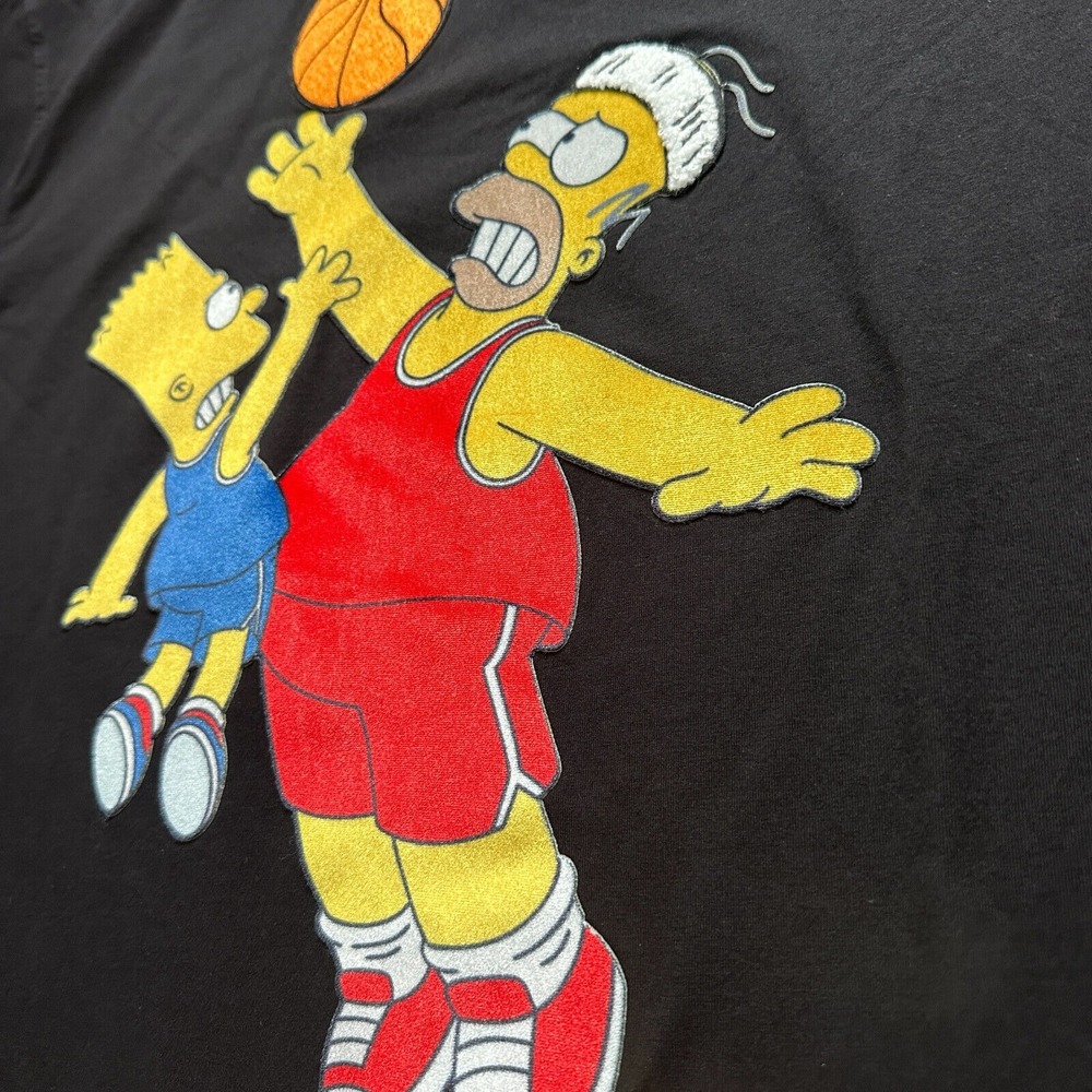 The Simpsons Homer & Bart Basketball Reach for the Clouds Shirt Size 2XL - Picture 3 of 8